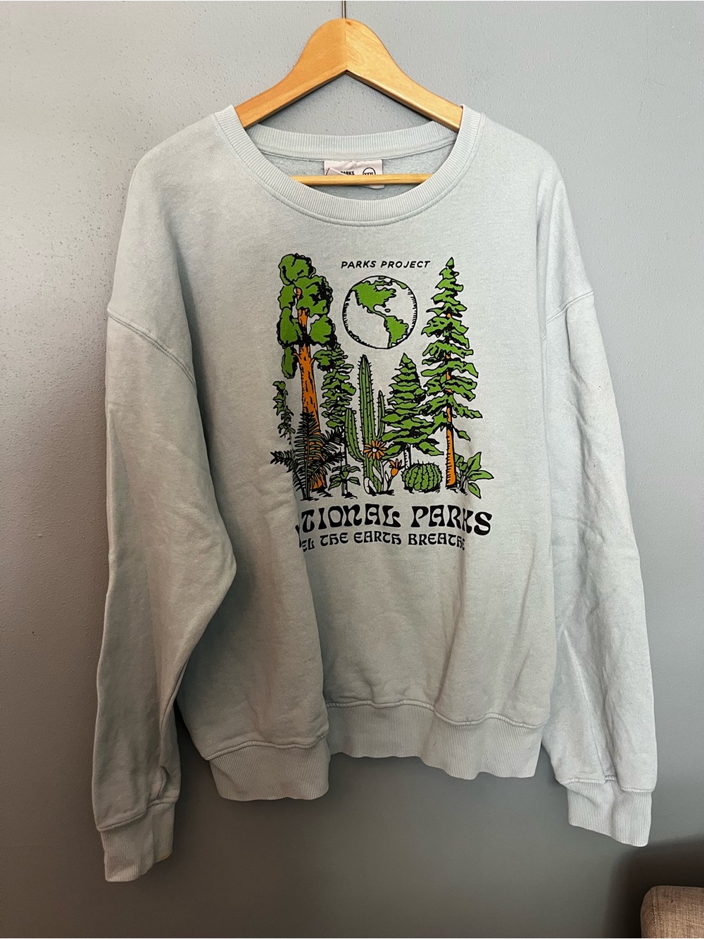 Parks Project Crewneck Sweatshirt with Forest Graphic